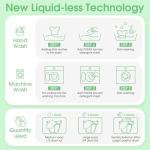 Poesie Laundry Detergent Sheets Fragrance Free Non-Plastic Precut Zero Waste 160 Count Liquidless Washing Strips for Home Dorm Travel Camping Hiking Portable