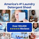 Earth Breeze Laundry Detergent Sheets Fresh Scent - 60 Loads Eco Liquidless Soap - Travel-Friendly for Hot & Cold Cycles, Tackles Tough Stains & Odors - Gentle on Skin, 30 Ct