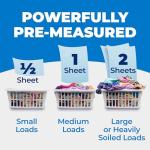 Arm & Hammer Power Sheets Laundry Detergent, Fresh Linen 50ct, up to 100 Small Loads (Packaging may vary)