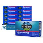 Wild Planet Wild Sardines in Water, No Salt Added, Tinned Fish, Non-GMO, Sustainable 4.4 Ounce , (Pack of 12)