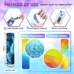 48 Pieces Unique Sensory Stickers for Anxiety Relief Items - Sensory Strips with Storage Box - 2 Textured Surface Fidget Strips for Office & Classroom Desk - Relieve Adult & Teen Stress