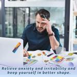 48 Pieces Unique Sensory Stickers for Anxiety Relief Items - Sensory Strips with Storage Box - 2 Textured Surface Fidget Strips for Office & Classroom Desk - Relieve Adult & Teen Stress
