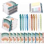 Janlaugh 40 Pcs Mental Health Gifts for Women Men Self Care Items Bulk Include 20 Mental Health Notebooks with Sticky Note 20 Positive Pens Affirmation Journals Wellness Gifts for Coworker Student