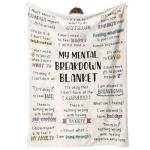 Craftique My Mental Breakdown Blanket, Anxiety Relief Items, Emotional Healing Support Blanket, Mental Health Awareness/Gifts for Women Men, Therapy/Counseling Office Must Haves/Decoration, Therapist