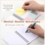 Janlaugh 40 Pcs Mental Health Gifts for Women Men Self Care Items Bulk Include 20 Mental Health Notebooks with Sticky Note 20 Positive Pens Affirmation Journals Wellness Gifts for Coworker Student