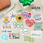 150 PCS Mental Health Matters by Puraesla - Stickers Pack for Journals, Laptops, Water Bottles, Therapist Office Decor, Counselor Office Must Haves, Positive Quote Decals for Mental Health Awareness