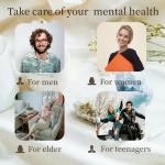 NUKAYAI Worry Stone Crystals and Healing Stones Anxiety Fidgets Natural Meditation Accessories 7 Chakra Thumb Sensory Mental Health Depression Stress Anxiety Relief Items Mother's Day Gifts for Women