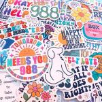 150 PCS Mental Health Matters by Puraesla - Stickers Pack for Journals, Laptops, Water Bottles, Therapist Office Decor, Counselor Office Must Haves, Positive Quote Decals for Mental Health Awareness