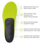 Superfeet Run Support Low Arch (Carbon) - Trim-To-Fit Unisex Carbon Fiber & Foam Shoe Inserts for Tight Athletic Shoes - Professional Grade - 9.5-11 Men / 10.5-12 Women