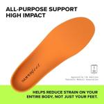 Superfeet All-Purpose High Impact Support Insoles (Orange) - Trim-To-Fit Orthotic Arch Support Shoe Inserts - Professional Grade - Men 9.5-11 / Women 10.5-12