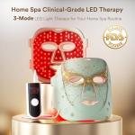 Red Light Therapy for Face, Red, Blue and Near-Infrared Light Therapy Mask for Face, Anti-Wrinkles & Facial Skincare, Portable & Rechargeable, LED Face Mask Light Therapy for Fine Lines and Blemishes.
