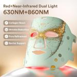 Red Light Therapy for Face, Red, Blue and Near-Infrared Light Therapy Mask for Face, Anti-Wrinkles & Facial Skincare, Portable & Rechargeable, LED Face Mask Light Therapy for Fine Lines and Blemishes.