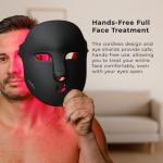 Capillus Red Light Therapy Mask LED Face Mask Light Therapy 4 in 1 Infrared Blue & Pink Red Light Mask Face Therapy Device Black