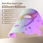 Red Light Therapy for Face, Red, Blue and Near-Infrared Light Therapy Mask for Face, Anti-Wrinkles & Facial Skincare, Portable & Rechargeable, LED Face Mask Light Therapy for Fine Lines and Blemishes.