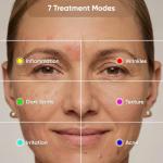 Nanoleaf FDA-Cleared LED Light Therapy Face Mask with 7 Treatment Modes - Professional Red & Blue Light with NIR Facial Device for Anti-Aging - 432 LEDs, Rechargeable