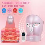 FSA Red Light Therapy Mask : Target Acne Removal,Wrinkles Redness,Wirless Remote,Salon Grade HSA Infrared Face Mask, Anti Aging Skincare for Home ,2000mAh Rechargeable Led Light Therapy Facial Mask