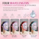 FSA Red Light Therapy Mask : Target Acne Removal,Wrinkles Redness,Wirless Remote,Salon Grade HSA Infrared Face Mask, Anti Aging Skincare for Home ,2000mAh Rechargeable Led Light Therapy Facial Mask
