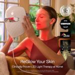 Ulike ReGlow LED Light Therapy Mask, Red Light Therapy for Face, 4 Modes with Red, Blue, Yellow & Infrared Lights for Reduce Acne & Anti-Aging, Eye-Protection, 272 Beads, Remote Control,White