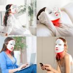 Aphrona® | FDA cleared Moonlight LED Facial Mask Skin Care Mask, LED Light Therapy Red Blue light for Acne Removal Wrinkle Reduction