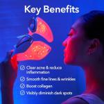 Dr. Dennis Gross DRx SpectraLite FaceWare Pro – LED Face Mask for Skin Rejuvenation with Dual Red & Blue Light Therapy, FSA HSA Eligible