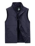 Gihuo Men's Fishing Vest Utility Vest Casual Outdoor Quick Dry Safari Travel Golf Vest Work Vest (Navy-XXL)