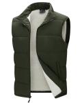 33,000ft Men's Winter Puffer Vest Outerwear Fleece Lined Warm Casual Outdoor Insulated Quilted Sleeveless Jacket