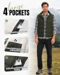 33,000ft Men's Winter Puffer Vest Outerwear Fleece Lined Warm Casual Outdoor Insulated Quilted Sleeveless Jacket