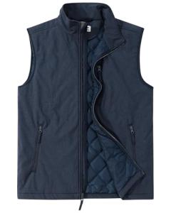 Outdoor Ventures Men's Casual Outerwear Vest Lightweight Winter Zip Up Sleeveless Jacket for Hiking Travel Golf Running