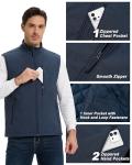 Outdoor Ventures Men's Casual Outerwear Vest Lightweight Winter Zip Up Sleeveless Jacket for Hiking Travel Golf Running
