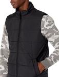 Amazon Essentials Men's Midweight Fleece-Lined Insulated Puffer Vest, Black, Large