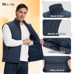Outdoor Ventures Men's Casual Outerwear Vest Lightweight Winter Zip Up Sleeveless Jacket for Hiking Travel Golf Running