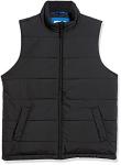 Amazon Essentials Men's Midweight Fleece-Lined Insulated Puffer Vest, Black, Large
