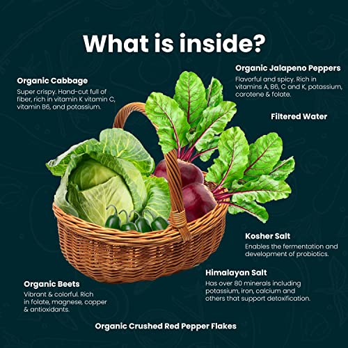 Spicy Raw Organic Sauerkraut – Dairy & Gluten-Free