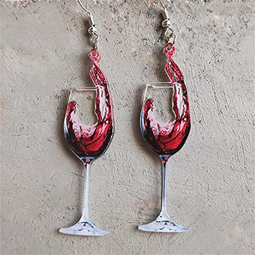 Funny Wine Glass Earrings for Women