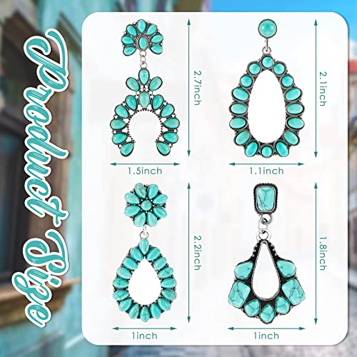 Bohemian Turquoise Teardrop Earrings for Women