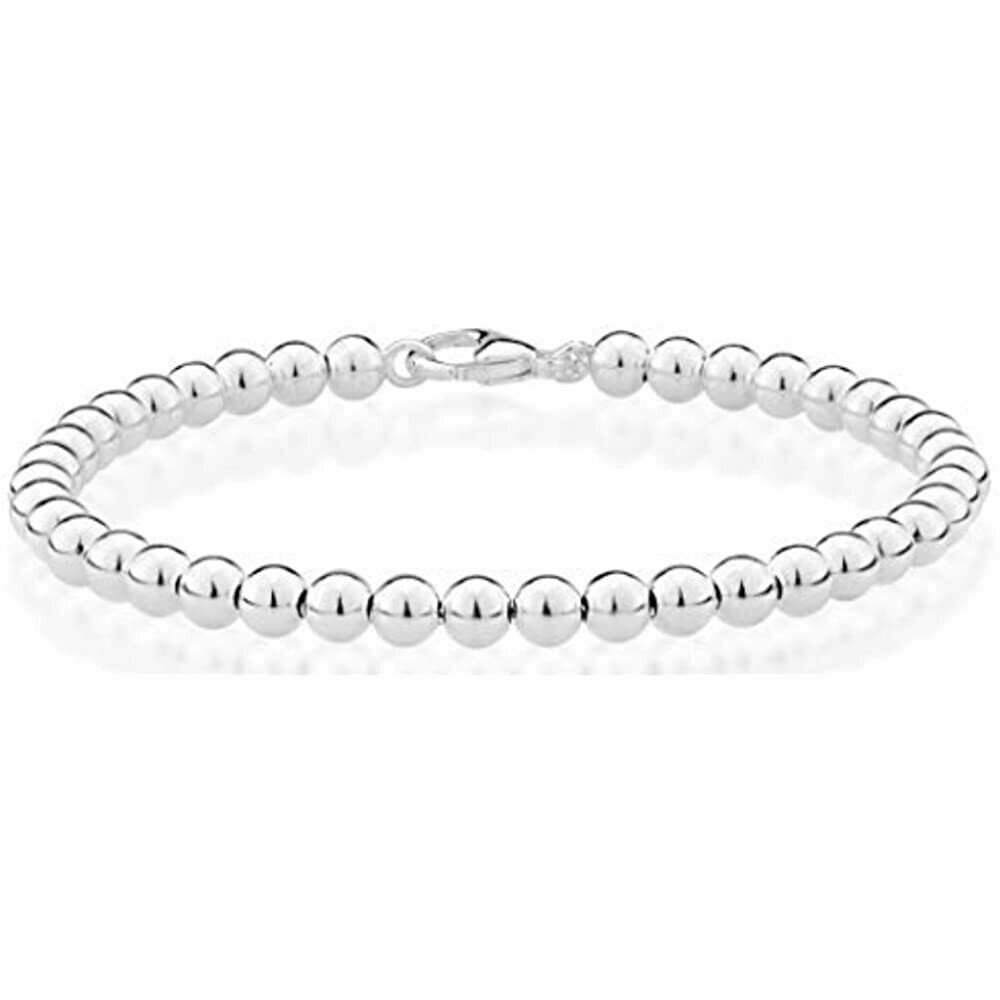 Italian Sterling Silver Bead Ball Chain Bracelet