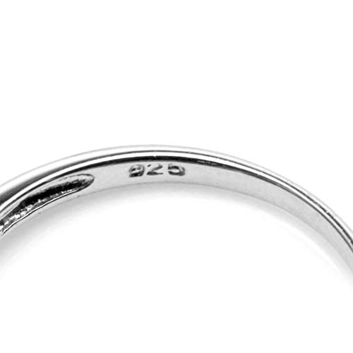 Octagon White Gold Plated Sterling Silver Ring