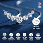 Moissanite Necklace in 18K White Gold