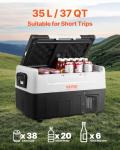 VEVOR 12V Portable Car Freezer with Dual Zones