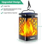 Waterproof Solar Lanterns with Flickering Flame