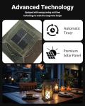 2-Pack Solar Lanterns with Flickering Candle Effect