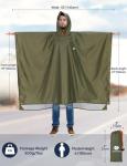ANYOO Waterproof Hooded Rain Poncho for Hikes