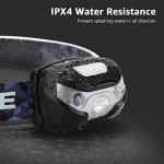 Rechargeable LED Headlamp with Red Light, 1300 Lux