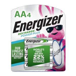 Energizer Power Plus 4-Pack Rechargeable AA Batteries
