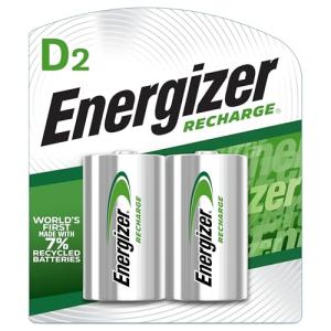 Energizer Recharge Universal D Rechargeable Batteries