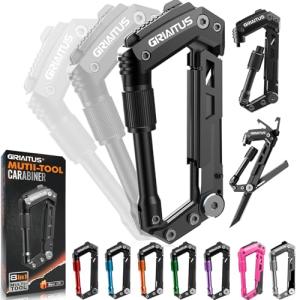 8-in-1 Carabiner Multi-Tool for Outdoor Adventures