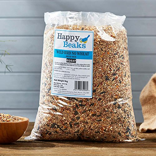 Happy Beaks Wheat Free Bird Food Seed Mix (12.75kg) High Energy No Wheat Premium Feed For Wild Birds