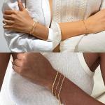 14K Gold-Plated Tennis Bracelet Set for Women