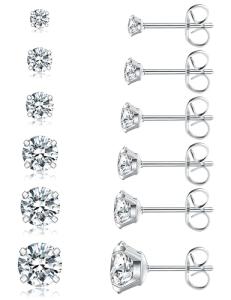 Stylish Hypoallergenic Cubic Zirconia Stud Earrings