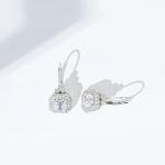 Platinum-Plated Sterling Silver Vintage Drop Earrings